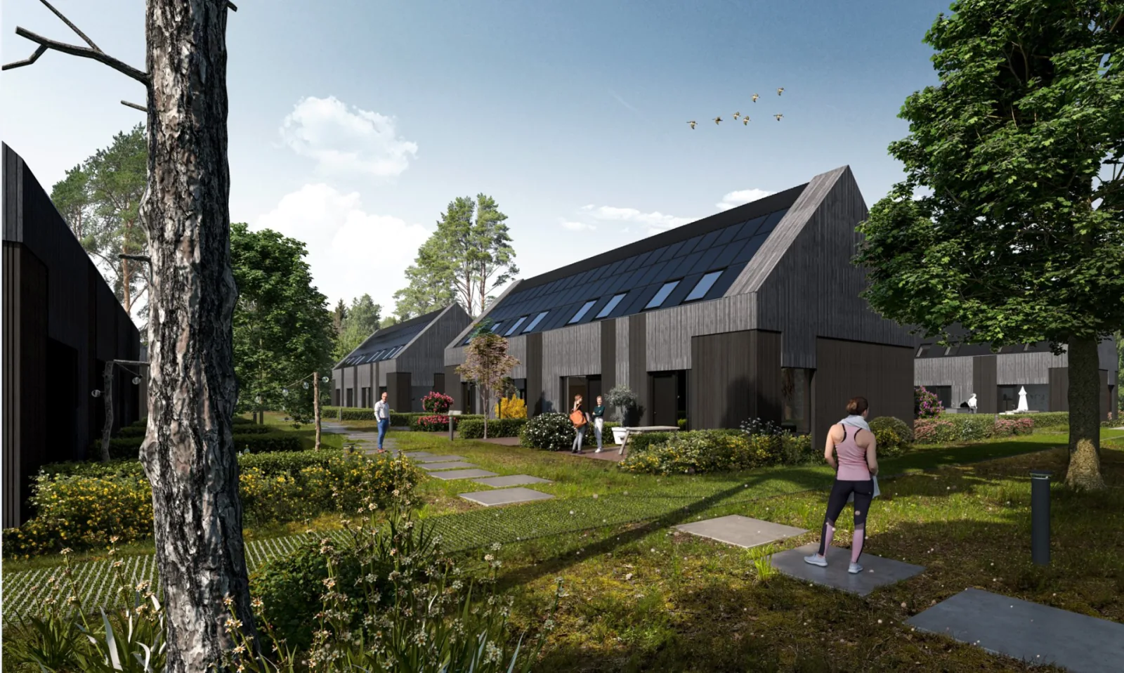 Duurzame Unicasco woningen in een groene omgeving