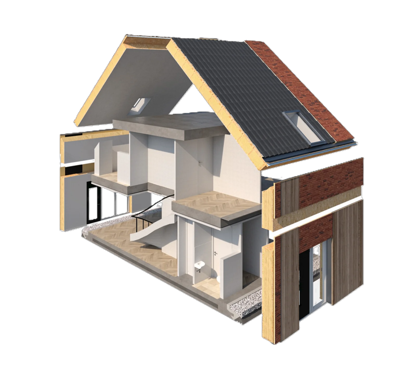 Unicasco doorsnede woning